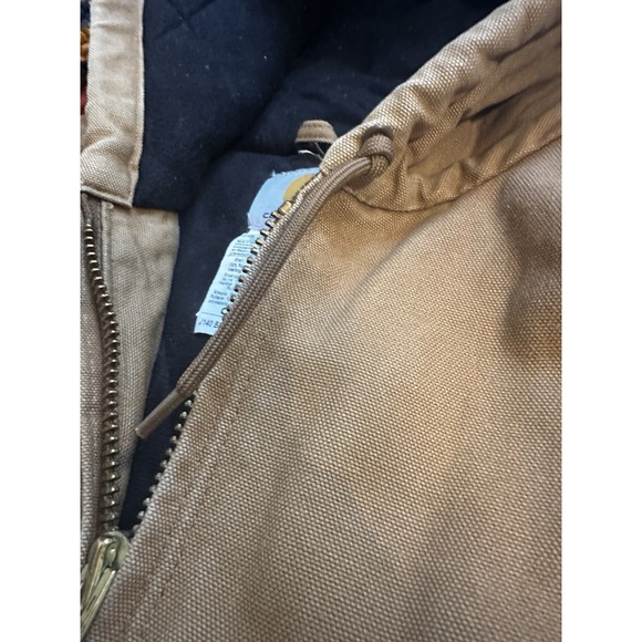 Vintage Carhartt J140 BRN Brown Mens Washed Duck Cotton Active Jacket Medium M C - Picture 5 of 16